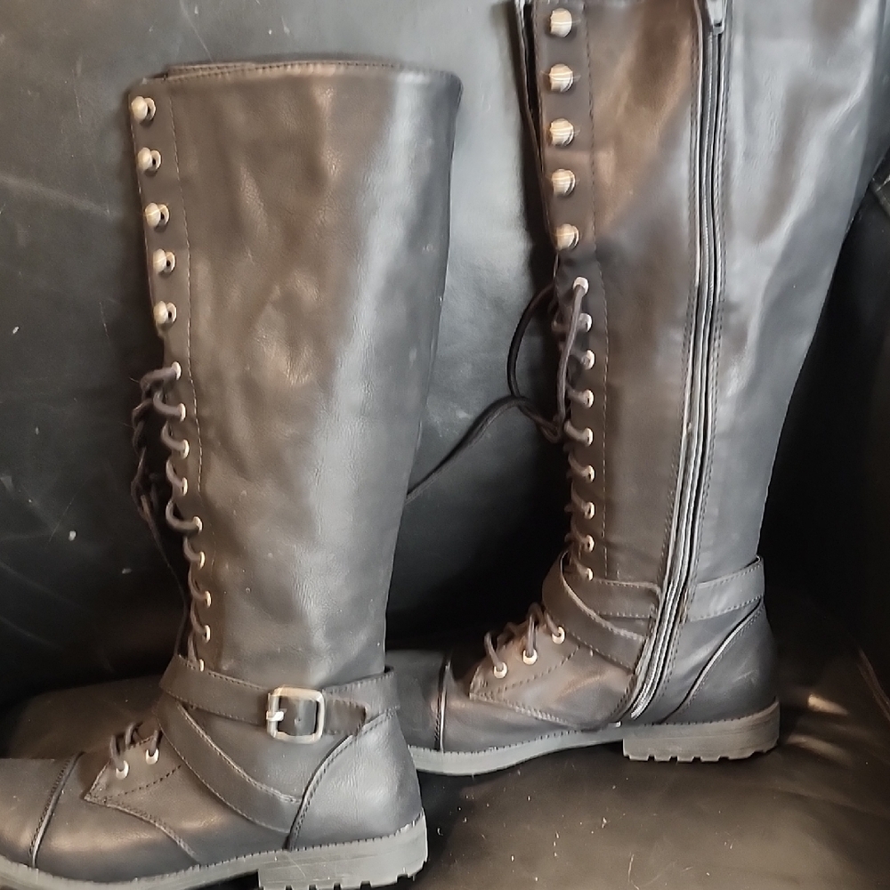 Mossimo Supply Co. Black Lace-Up Boots